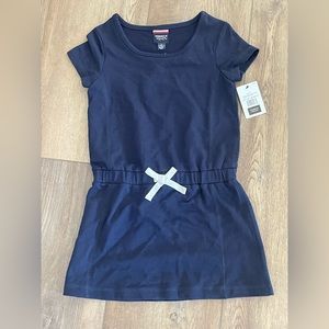 Girls Jersey Knit Dress - Navy, Size 6, NWT